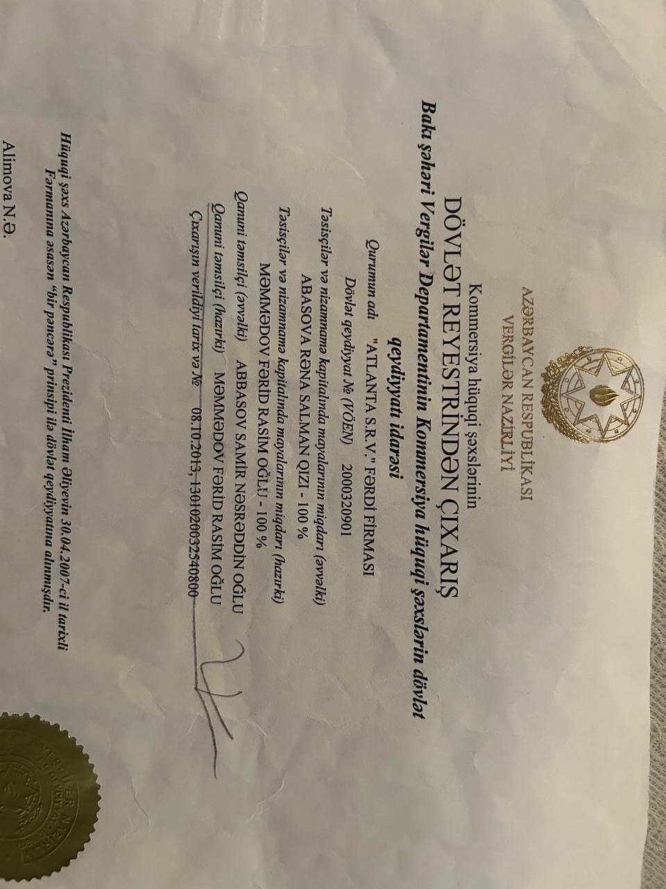 26 İLLİK FƏALİYYƏT TARİXİ OLAN ŞİRKƏT