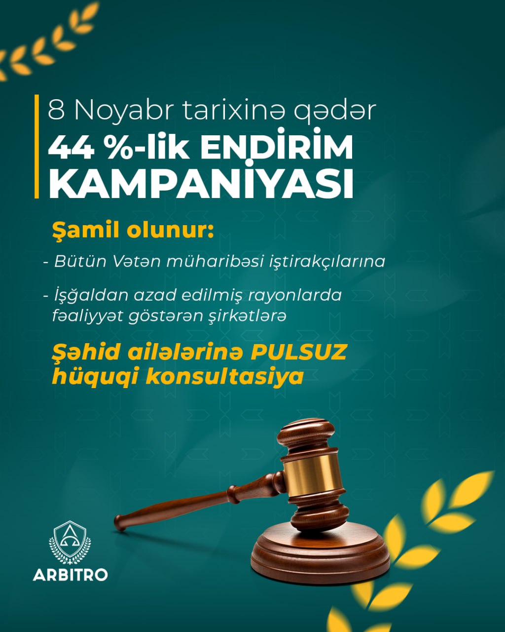 ARBITRO MMC-dən 8 Noyabr Zəfər Gününə özəl